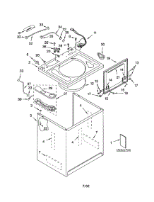 Top And Cabinet parts for Kenmore Washer 110.22042101 (11022042101, 110 22042101) from AppliancePartsPros.com