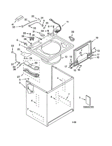 Top And Cabinet parts for Kenmore Washer 110.22042102 (11022042102, 110 22042102) from AppliancePartsPros.com