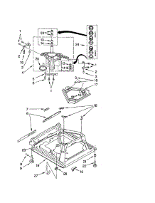 Machine Base parts for Kenmore Washer 110.22052101 (11022052101, 110 22052101) from AppliancePartsPros.com