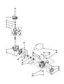 Brake / Clutch / Gearcase / Motor / Pump parts for Kenmore Washer 110.22054100 (11022054100, 110 22054100) from AppliancePartsPros.com