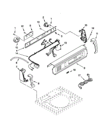 Control Panel parts for Kenmore Washer 110.22054100 (11022054100, 110 22054100) from AppliancePartsPros.com