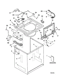 Top And Cabinet parts for Kenmore Washer 110.22054100 (11022054100, 110 22054100) from AppliancePartsPros.com