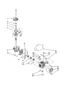 Brake / Clutch / Gearcase / Motor / Pump parts for Kenmore Washer 110.22054102 (11022054102, 110 22054102) from AppliancePartsPros.com
