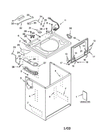 Top And Cabinet parts for Kenmore Washer 110.22054102 (11022054102, 110 22054102) from AppliancePartsPros.com