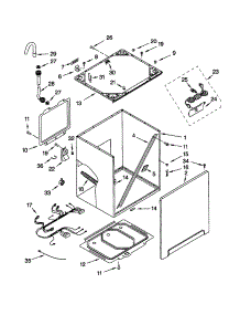 Cabinet And Frame parts for Kenmore Washer 110.22062100 (11022062100, 110 22062100) from AppliancePartsPros.com