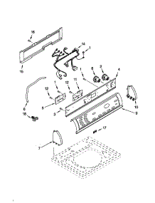 Control Panel parts for Kenmore Washer 110.22062100 (11022062100, 110 22062100) from AppliancePartsPros.com