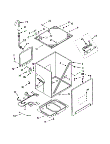 Cabinet And Frame parts for Kenmore Washer 110.22062101 (11022062101, 110 22062101) from AppliancePartsPros.com
