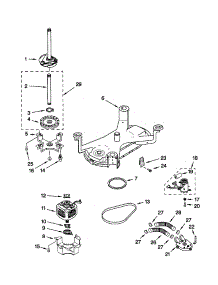 Brake, Motor And Pump parts for Kenmore Washer 110.22066100 (11022066100, 110 22066100) from AppliancePartsPros.com