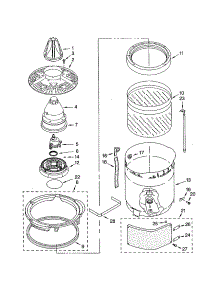 Washplate, Basket And Tub parts for Kenmore Washer 110.22066101 (11022066101, 110 22066101) from AppliancePartsPros.com