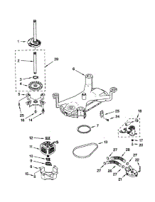 Brake, Motor And Pump parts for Kenmore Washer 110.22082100 (11022082100, 110 22082100) from AppliancePartsPros.com