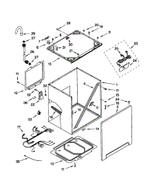 Cabinet And Frame parts for Kenmore Washer 110.22082100 (11022082100, 110 22082100) from AppliancePartsPros.com