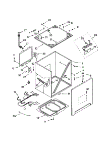 Cabinet And Frame parts for Kenmore Washer 110.22082102 (11022082102, 110 22082102) from AppliancePartsPros.com