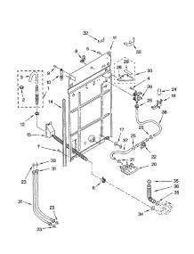 Rear Panel parts for Kenmore Washer 110.23934200 (11023934200, 110 23934200) from AppliancePartsPros.com