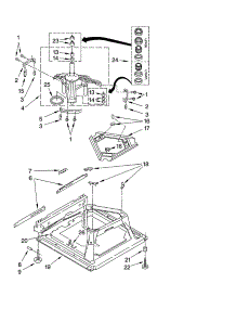 Machine Base Parts parts for Kenmore Washer 110.24036301 (11024036301, 110 24036301) from AppliancePartsPros.com