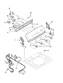 Control Panel Parts parts for Kenmore Washer 110.24042301 (11024042301, 110 24042301) from AppliancePartsPros.com