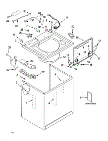 Top And Cabinet Parts parts for Kenmore Washer 110.24054300 (11024054300, 110 24054300) from AppliancePartsPros.com