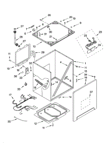 Cabinet And Frame Parts parts for Kenmore Washer 110.24086200 (11024086200, 110 24086200) from AppliancePartsPros.com
