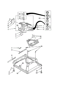 Machine Base parts for Kenmore Washer 110.24294300 (11024294300, 110 24294300) from AppliancePartsPros.com