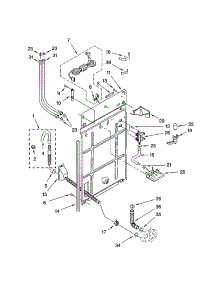 Rear Panel parts for Kenmore Washer 110.24294300 (11024294300, 110 24294300) from AppliancePartsPros.com