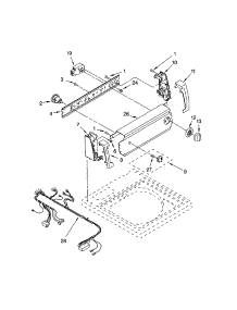 Control Panel parts for Kenmore Washer 110.24422300 (11024422300, 110 24422300) from AppliancePartsPros.com