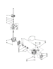 Brake / Clutch / Gearcase / Motor / Pump parts for Kenmore Washer 110.24432300 (11024432300, 110 24432300) from AppliancePartsPros.com