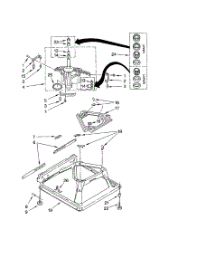 Machine Base parts for Kenmore Washer 110.24442300 (11024442300, 110 24442300) from AppliancePartsPros.com