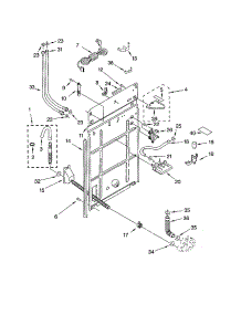 Rear Panel parts for Kenmore Washer 110.24442300 (11024442300, 110 24442300) from AppliancePartsPros.com