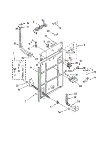 Rear Panel parts for Kenmore Washer 110.24632300 (11024632300, 110 24632300) from AppliancePartsPros.com