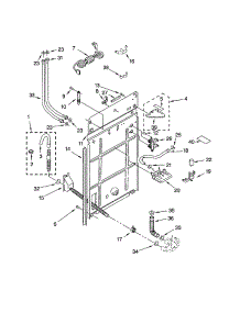 Rear Panel parts for Kenmore Washer 110.24642300 (11024642300, 110 24642300) from AppliancePartsPros.com
