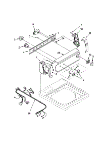 Control Panel parts for Kenmore Washer 110.24642300 (11024642300, 110 24642300) from AppliancePartsPros.com