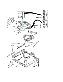 Machine Base parts for Kenmore Washer 110.24652300 (11024652300, 110 24652300) from AppliancePartsPros.com