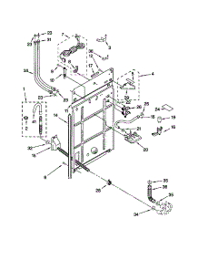 Rear Panel parts for Kenmore Washer 110.24662300 (11024662300, 110 24662300) from AppliancePartsPros.com