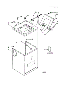 Top And Cabinet parts for Kenmore Washer 110.24692300 (11024692300, 110 24692300) from AppliancePartsPros.com