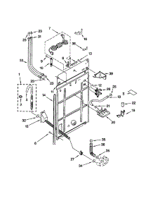 Rear Panel parts for Kenmore Washer 110.24712300 (11024712300, 110 24712300) from AppliancePartsPros.com