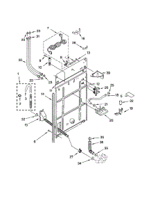 Rear Panel parts for Kenmore Washer 110.24732300 (11024732300, 110 24732300) from AppliancePartsPros.com