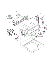 Control Panel parts for Kenmore Washer 110.24812201 (11024812201, 110 24812201) from AppliancePartsPros.com