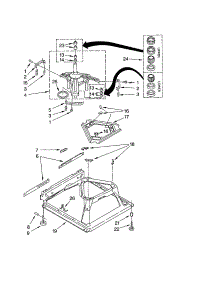 Machine Base parts for Kenmore Washer 110.24822200 (11024822200, 110 24822200) from AppliancePartsPros.com