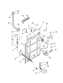 Rear Panel parts for Kenmore Washer 110.24822201 (11024822201, 110 24822201) from AppliancePartsPros.com