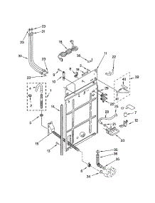 Rear Panel parts for Kenmore Washer 110.24832200 (11024832200, 110 24832200) from AppliancePartsPros.com