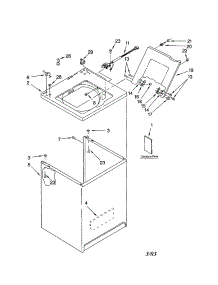 Top And Cabinet parts for Kenmore Washer 110.24832201 (11024832201, 110 24832201) from AppliancePartsPros.com