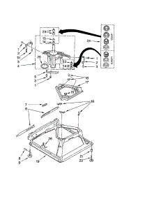 Machine Base parts for Kenmore Washer 110.24852300 (11024852300, 110 24852300) from AppliancePartsPros.com