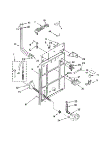 Rear Panel parts for Kenmore Washer 110.24852300 (11024852300, 110 24852300) from AppliancePartsPros.com