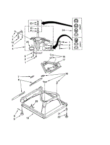 Machine Base parts for Kenmore Washer 110.24862300 (11024862300, 110 24862300) from AppliancePartsPros.com