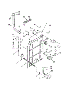 Rear Panel parts for Kenmore Washer 110.24862300 (11024862300, 110 24862300) from AppliancePartsPros.com
