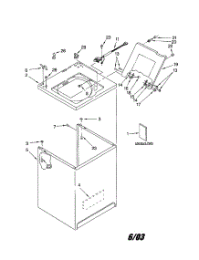 Top And Cabinet parts for Kenmore Washer 110.24862300 (11024862300, 110 24862300) from AppliancePartsPros.com