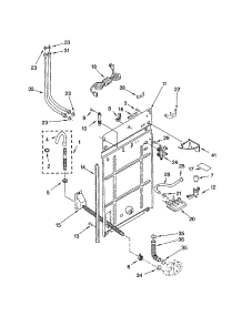 Rear Panel parts for Kenmore Washer 110.24872300 (11024872300, 110 24872300) from AppliancePartsPros.com
