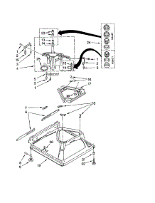Machine Base parts for Kenmore Washer 110.24872300 (11024872300, 110 24872300) from AppliancePartsPros.com