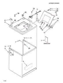 Top And Cabinet Parts parts for Kenmore Washer 110.24892300 (11024892300, 110 24892300) from AppliancePartsPros.com