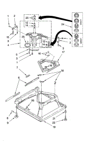 Machine Base Parts parts for Kenmore Washer 110.24894300 (11024894300, 110 24894300) from AppliancePartsPros.com