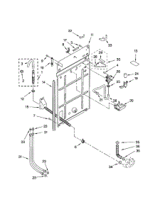 Rear Panel parts for Kenmore Washer 110.24904200 (11024904200, 110 24904200) from AppliancePartsPros.com
